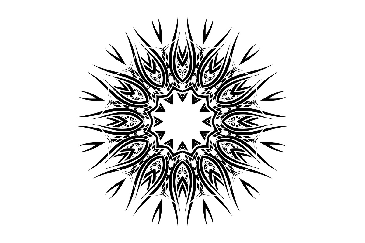 Black White Mandala Illustration Set, a Decorative Illustration by NJ Himel (Photo 17 of 101)