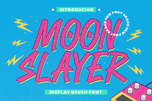 Moon Slayer - Display Brush Font