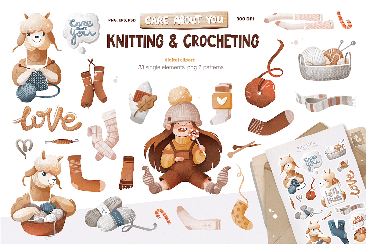 Knitting Digital Illustrations, an Illustration by Izobova (Photo 1 of 10)