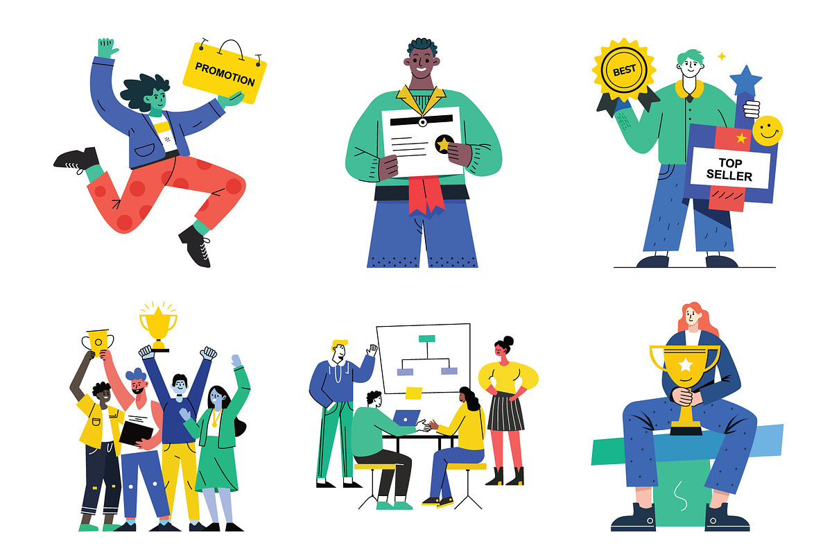 Success and Winnings Illustrations, a Person Illustration by Vector Portal (Photo 3 of 8)