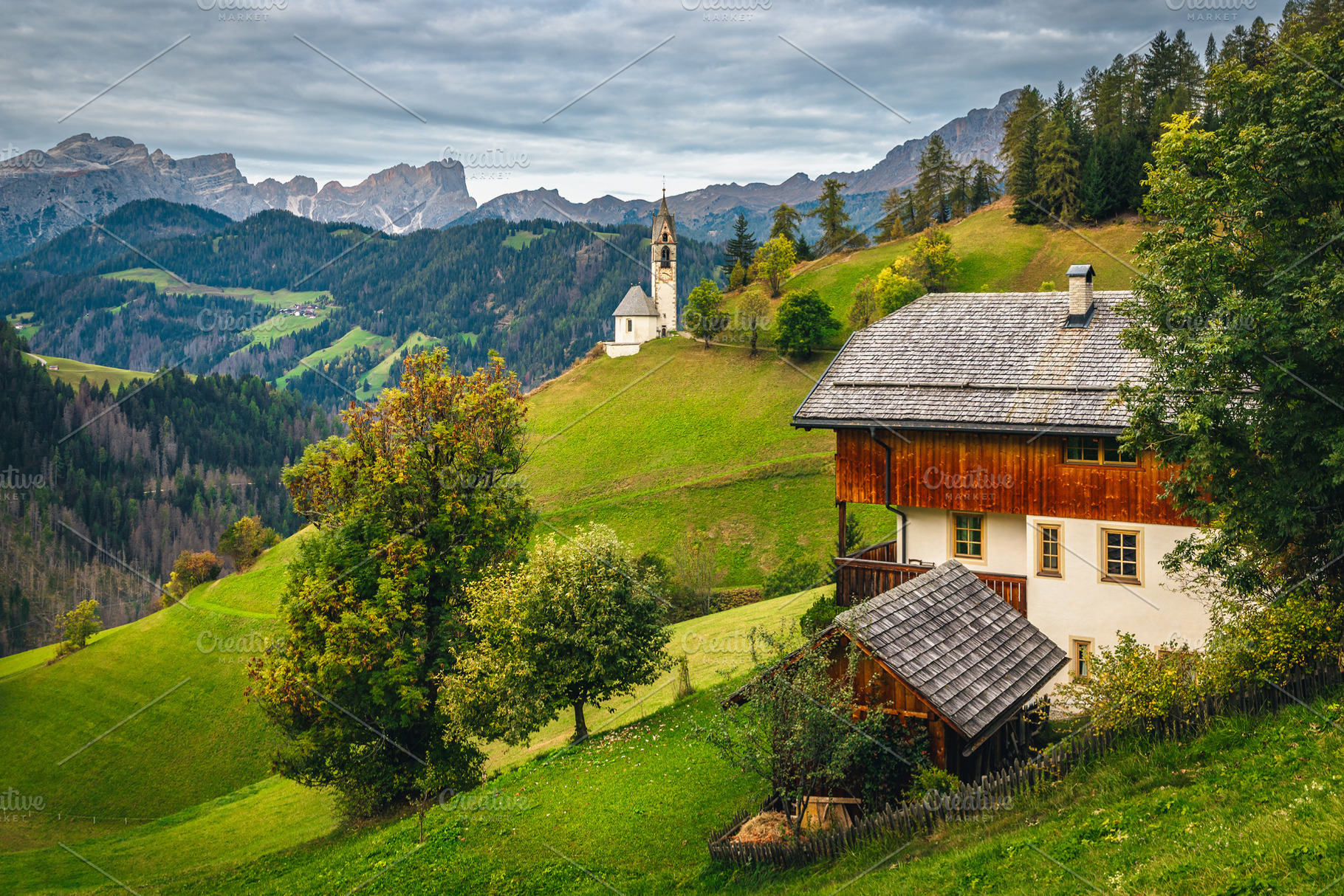 Chapel of St Barbara view, Italy, an Architecture Photo by Alpine Dreams