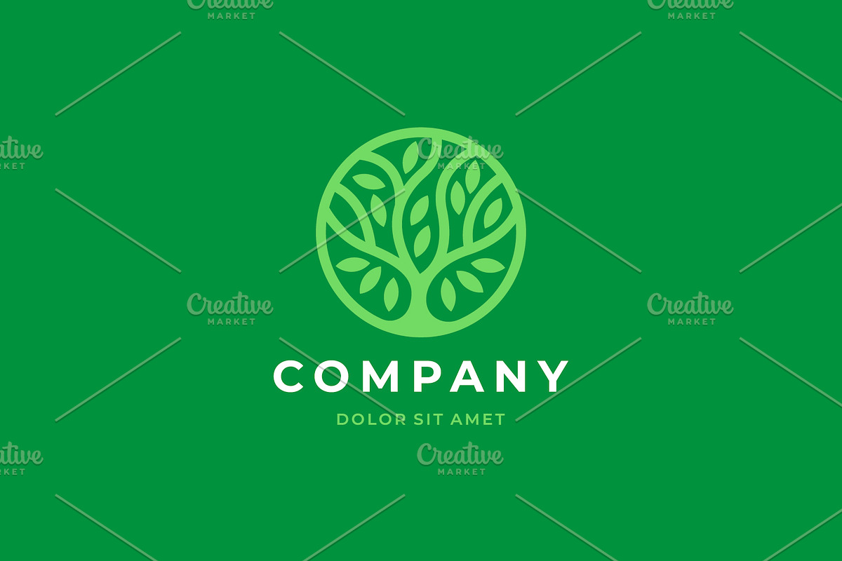 Abstract round tree logo., a Branding & Logo Template by lettett