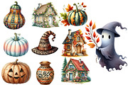 Boho Halloween Clipart Bundle, an Illustration by Designworld (Thumbnail 4 of 5)