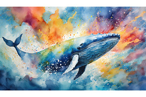 Abstract humpback whale swimming in, an Animal Photo by Igor Tichonow