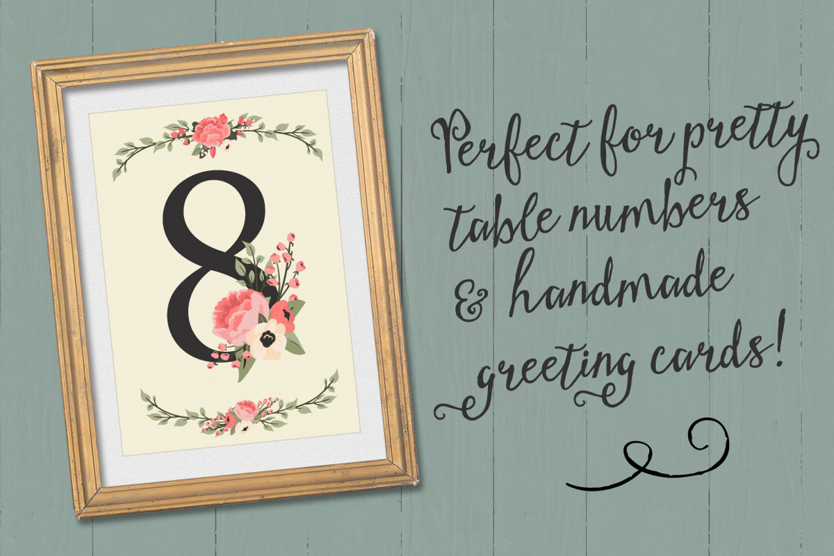 Coral Wedding Flower Numbers, an Illustration by Amanda Ilkov (Photo 4 of 5)