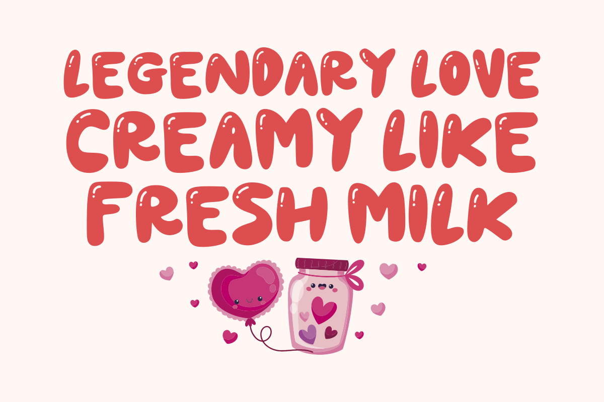 Lovely Heart - Playful Bubble Font, a Handwritten Font by SaktiAvellin (Photo 5 of 6)