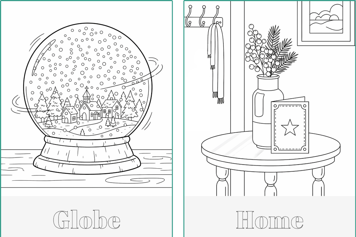 Winter Holidays Xmas Coloring Pages, a Seasonal Illustration by Nuvame Arts & Designs (Photo 17 of 19)
