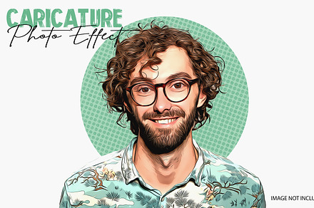 Caricature Photo Effect, a Layer Style Add-On by dx_vect