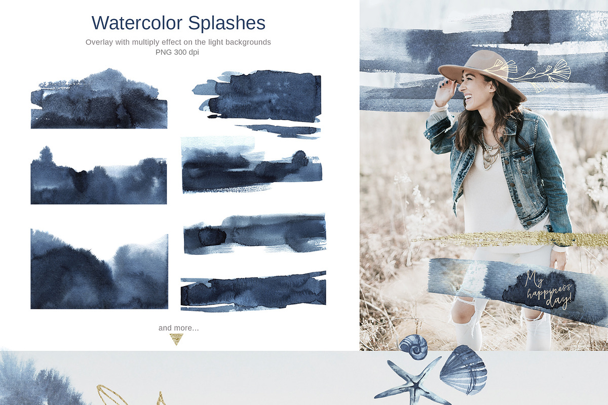 SAPPHIRE Watercolor Collection., an Object Graphic by Anastezia Luneva (Photo 5 of 12)