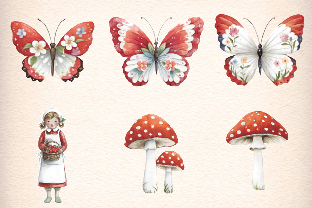 Strawberry Cottage Spring Watercolor, an Illustration by Digital Artistic99 (Photo 3 of 11)