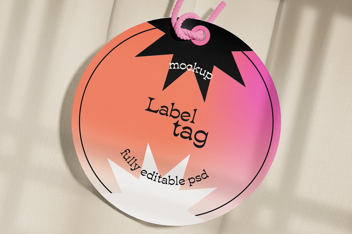Label Tag Mockup, an Advertising Mockup by Xtrahive (Photo 2 of 2)