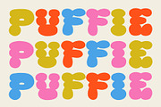 Puffie - Unique Bubble Font, a Font by Studio Funshop by Kelli (Thumbnail 1 of 12)