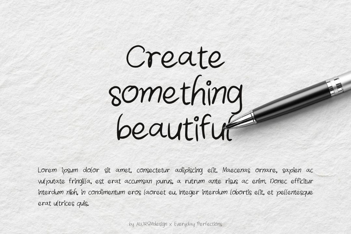 Handies | Natural Handwriting Font, a Handwritten Font by Everyday Perfection (Photo 5 of 5)