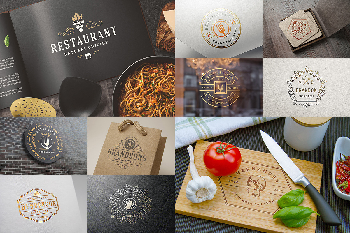 Restaurant Logos & Badges Bundle, a Branding & Logo Template by Vasya Kobelev (Photo 7 of 54)