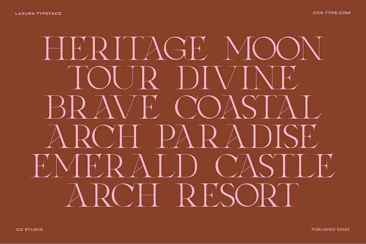 Laxura – Elegant Ligature Serif Font, a Serif Font by CCS Type (Photo 2 of 16)