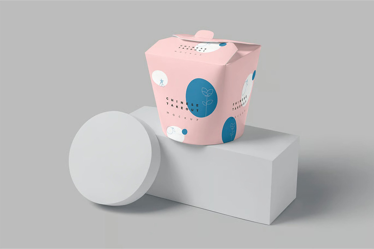Chinese Food Packaging Box Mockups, a Packaging Mockup by megostudi0 (Photo 4 of 6)