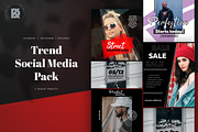 Trend Social Media Pack, a Social Media Template by Kahuna Design (Thumbnail 1 of 6)