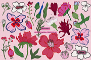 Abstract Modern Flowers Graphics, a Decorative Illustration by likorbut (Thumbnail 2 of 10)
