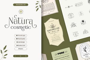 Natura Cosmetics  |  Branding Kit, a Branding & Logo Template by Jiwstudio