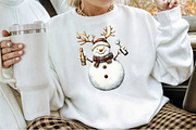 Snowman Christmas Wine Sublimation P, an Illustration by Sublimation Artist (Thumbnail 4 of 6)
