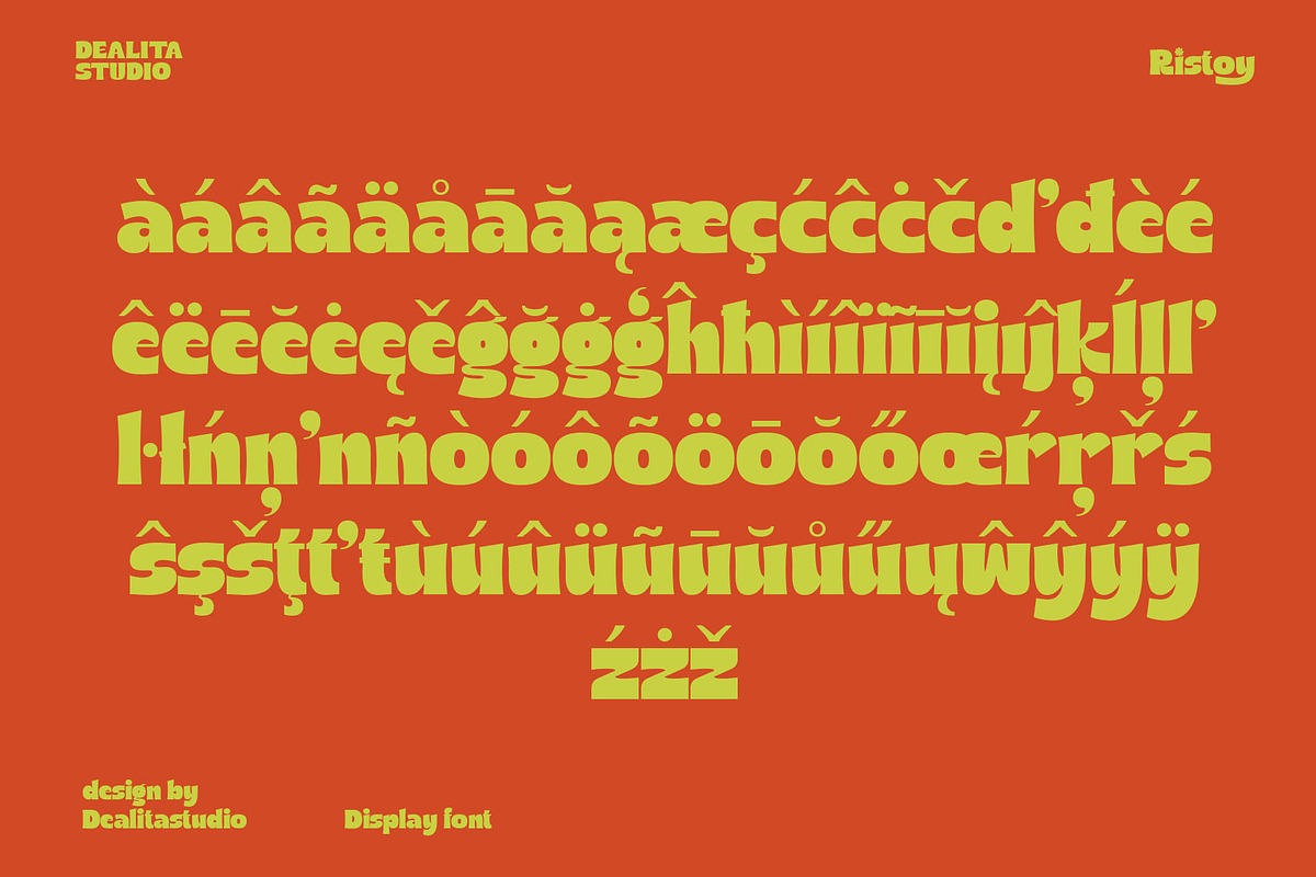 Ristoy - Bold Display Sans, a Sans Serif Font by dealitastudio (Photo 13 of 14)