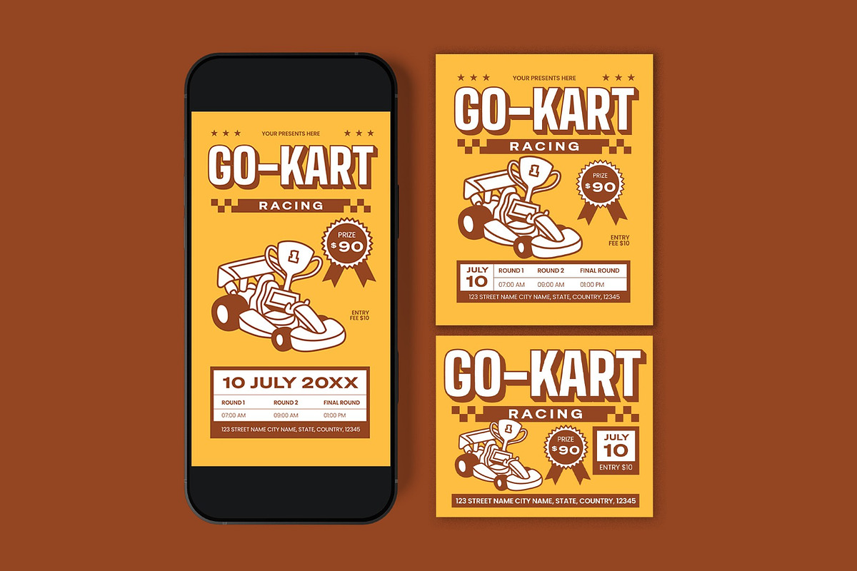 Go-Kart Racing Flyer, a Flyer Template by graphicook