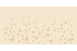 Sparkling champagne bubbles rising, a Food Illustration by art PVP - market