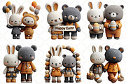 Whimsical Easter Rabbit And Bear, an Illustration by Black Bird Studio (Thumbnail 5 of 6)