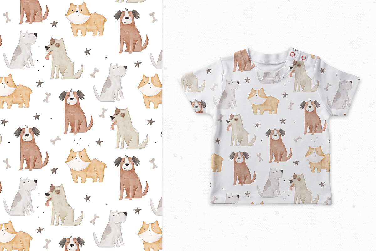 Cute Dogs, a Pattern Graphic by AnnieArt (Photo 3 of 4)