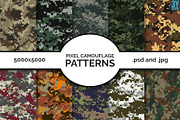Pixel Camouflage Patterns, a Pattern Graphic by 3Y_Design (Thumbnail 1 of 5)