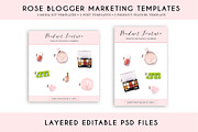 Rose Blogger Marketing Template Pack, a Stationery Template by Minty Fox Designs  (Thumbnail 3 of 6)