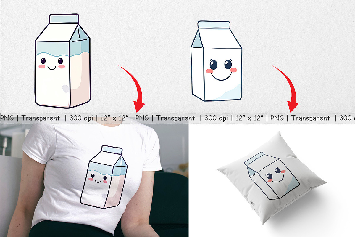 Milk Carton Clipart, a Graphic by Artnoy (Photo 3 of 5)