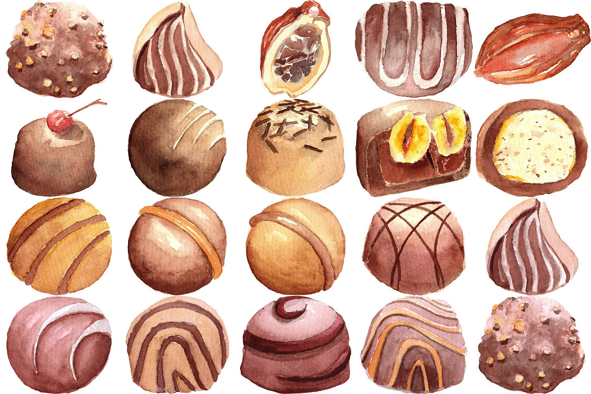 120 Gourmet Chocolate Clipart PNG, an Illustration by LilyBoo Clipart (Photo 4 of 8)