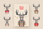 Christmas Deer Characters, an Animal Illustration by blauananas (Thumbnail 4 of 6)