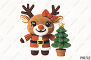 Crochet Santa Tree PNG, an Illustration by CraftArtStudio (Thumbnail 1 of 4)