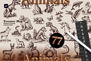 Treasure Map Procreate Brushes, a Shape Add-On by Spasibenko Art (Thumbnail 12 of 13)