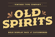 Old Spirits Display Font, a Serif Font by Vintage Type Company (Thumbnail 1 of 7)