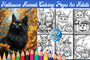 Halloween Animals Coloring Book