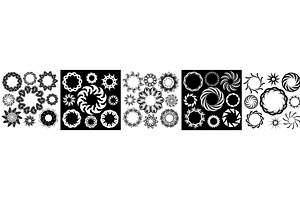 Abstract decorative Set of, an Object Illustration by Nenahliadava Design