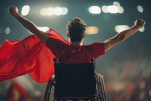 Celebrating victory and empowerment, a Photo by Tanuart