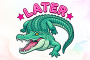 Later Gator Cute Alligator PNG, a Seasonal Illustration by Sublimation Artist (Thumbnail 1 of 9)