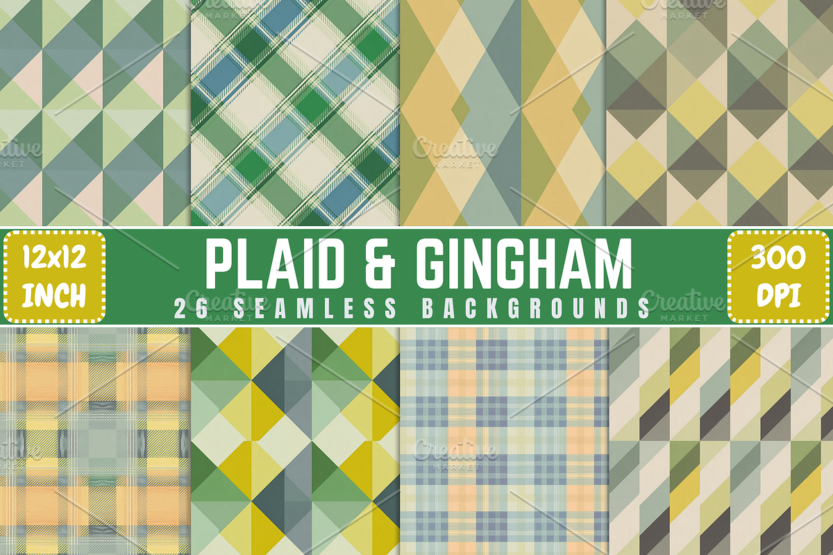 Plaid & Gingham Seamless Pattern, a Background Photo by Ink Gallery (Photo 1 of 2)