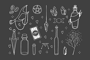 50 hand drawn magic elements, an Illustration by pixelwerk (Thumbnail 2 of 4)