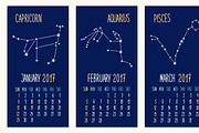 Hand drawn constellations calendar, an Education Illustration by C ...