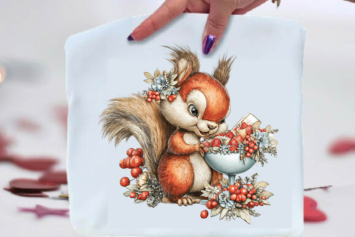 Whimsical Funny Summer Squirrel Clip, an Animal Illustration by SVGArt (Photo 3 of 9)