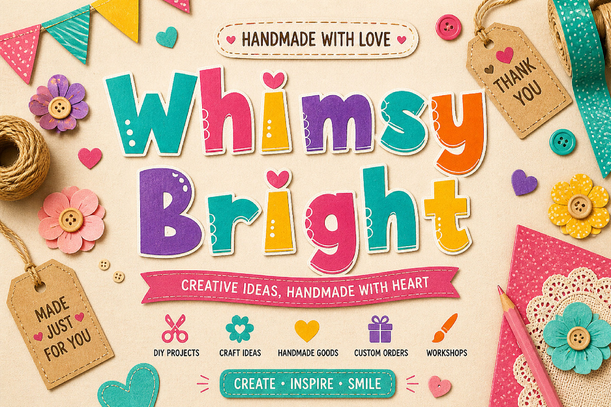 Whimsy Bright, a Slab Serif Font by Wow Magic (Photo 1 of 4)