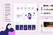 Booktopia – Fun Book Store Website, an UI Kit Template by peterdraw (Thumbnail 5 of 10)
