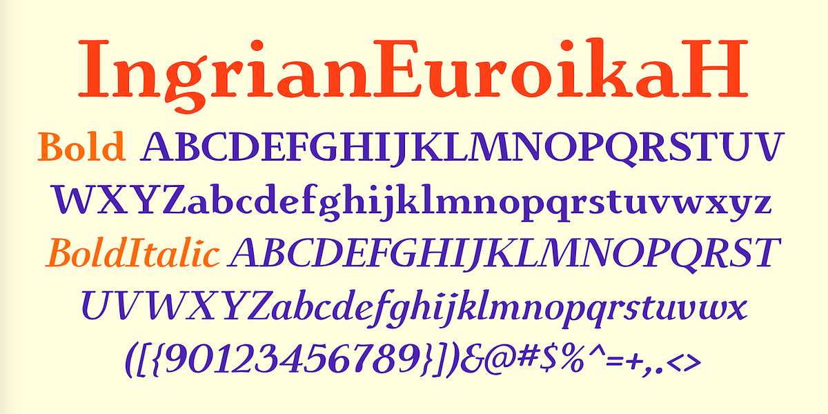 IngrianEuroika, a Serif Font by Ingrimayne Type (Photo 6 of 9)