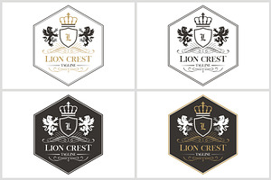 Lion Crest Logo Template