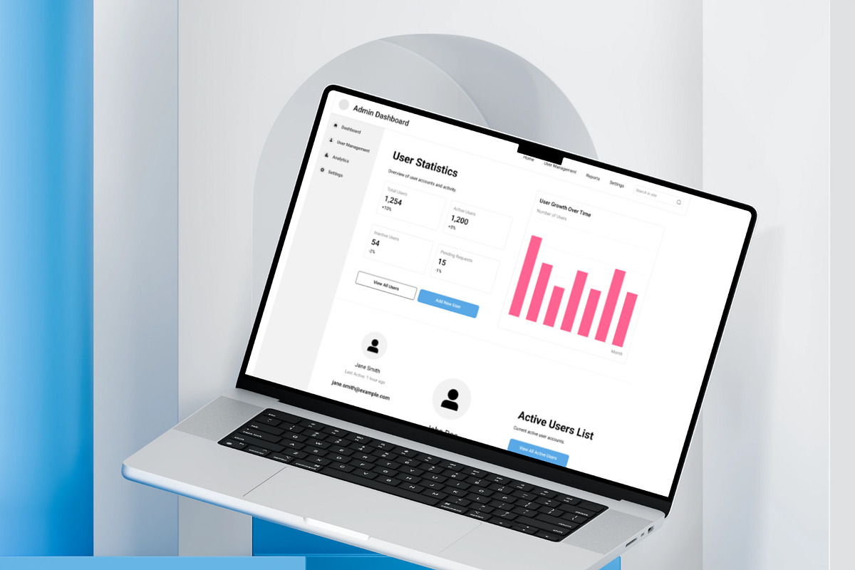 Simple Admin Panel Website, a Landing Page Template by Glyphminds Studios (Photo 2 of 3)
